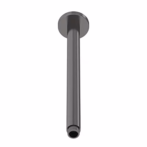 nuie ARM716 Arvan Modern Round Ceiling Mount Shower Arm in Brushed Pewter