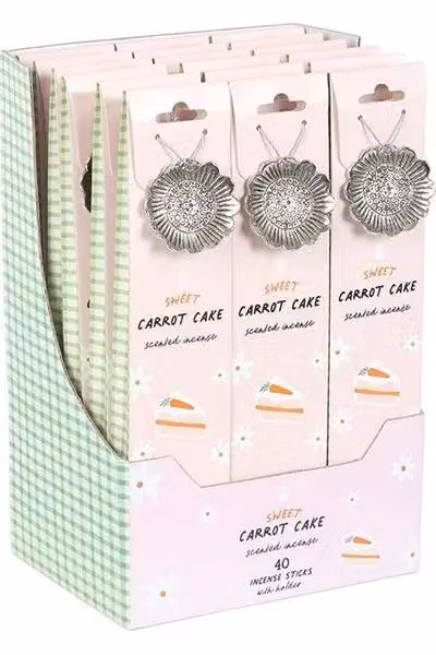 KDMD Set of 18 Carrot Cake Incense Stick Gift Sets in Brown Display – 2