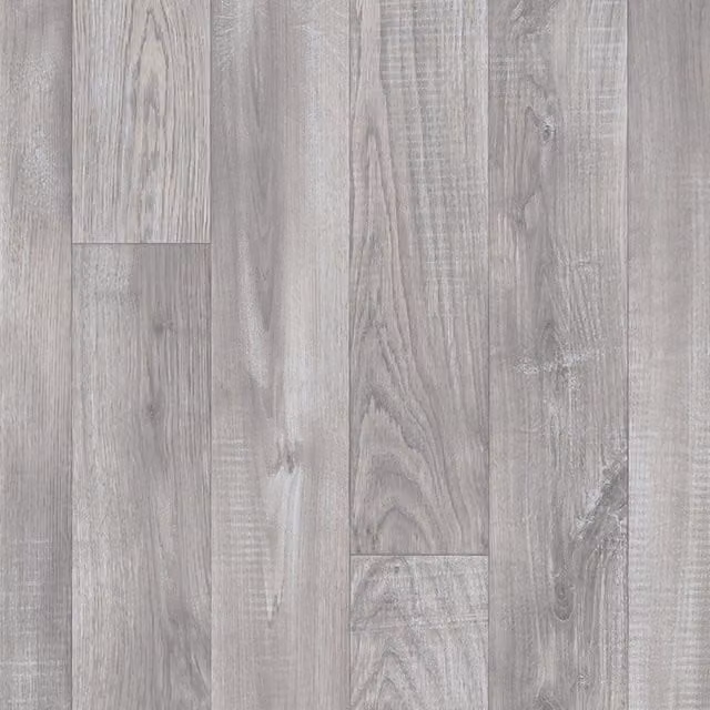 Vinyl Flooring UK Wood Effect Grey Cushion Backed Vinyl Flooring Sheet W: 200 cm, L: 300 cm