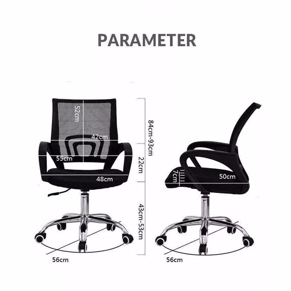 Nordara Black Ergonomic Fabric Home Office Swivel Chair with Armrests, H 100 cm x W 15 cm x D 15 cm – 2