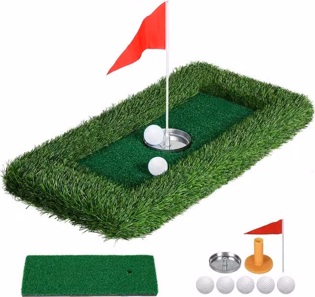 Centra Floating Golf Mat Set for Pool, Green, W: 60 cm, D: 30 cm