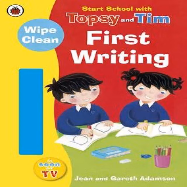 Jean Adamson Start School with Topsy & Tim: Wipe Clean First Writing Multicolour Paper Book
