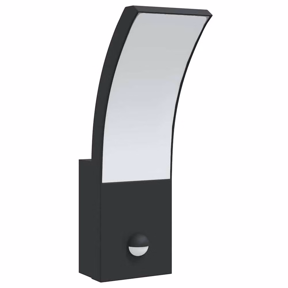 Berkfield Home Set of 2 Black Die-cast Aluminium Outdoor LED Wall Lights with Motion Sensor – 3