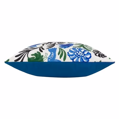 Riva Home Mediterranean Floral Blue Outdoor Square Polyester Filled Cushion W/D/H: 43 x 43 x 43 cm – 2