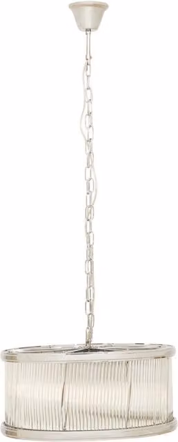 Orsina Silver Nickel Pendant Light with 6 Transparent Glass Cylinder Shades