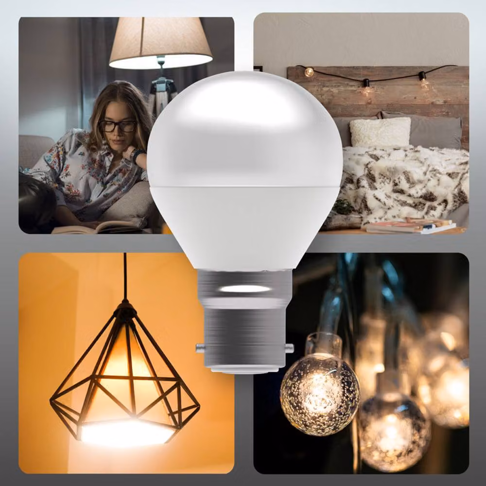 BELL Lighting B22 Dimmable LED Golf Ball Bulb, Cool White, 4.7W (40W Equivalent), Pack of 3 – 3