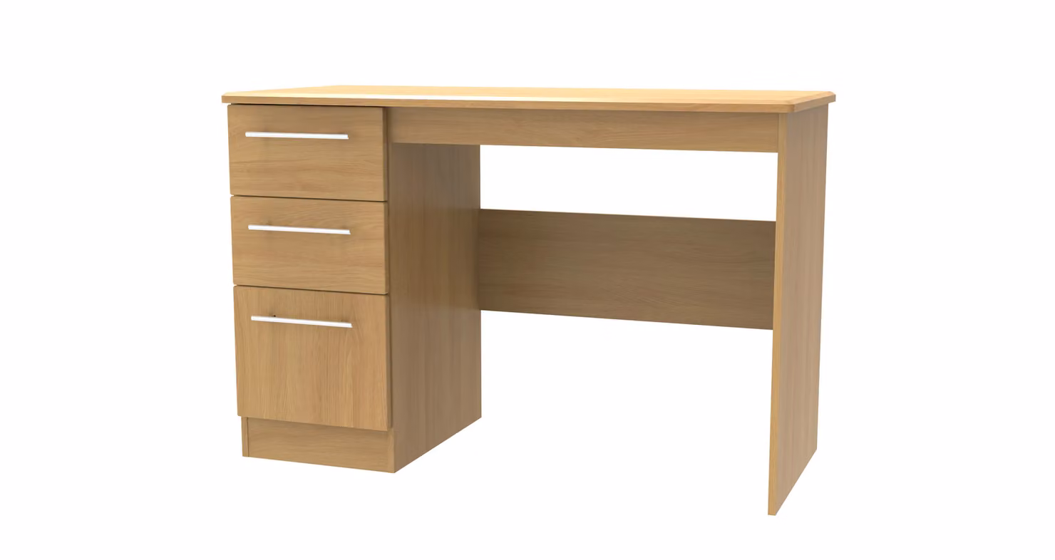 2 U Carlton 3 Drawer Desk in Natural Wood – 2