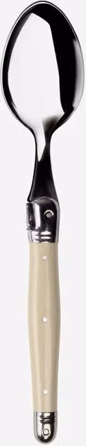 Laguiole Polished Stainless Steel Single Teaspoon in Beige
