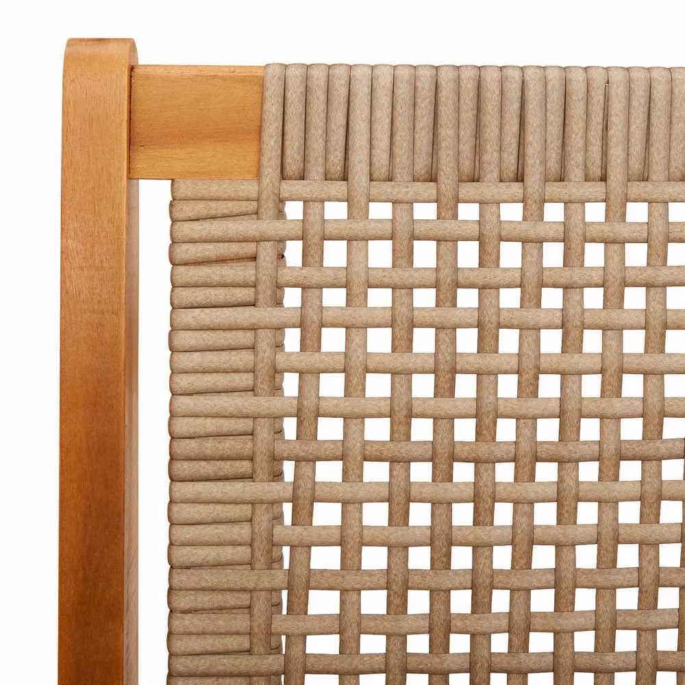 Berkfield Home Rustic Acacia Wood Garden Bench in Beige, W: 122 cm, D: 76 cm, H: 73.5 cm – 4