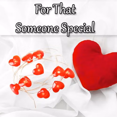 VFM e-Store Valentine's Day Red LED Heart String Lights with 10 Hearts, 120 cm – 4