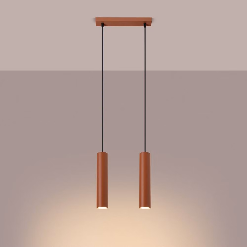 Sollux Lighting Loft Pendant Lamp in Red, 2-Light, W/D/H: 105 x 30 x 6 cm – 2