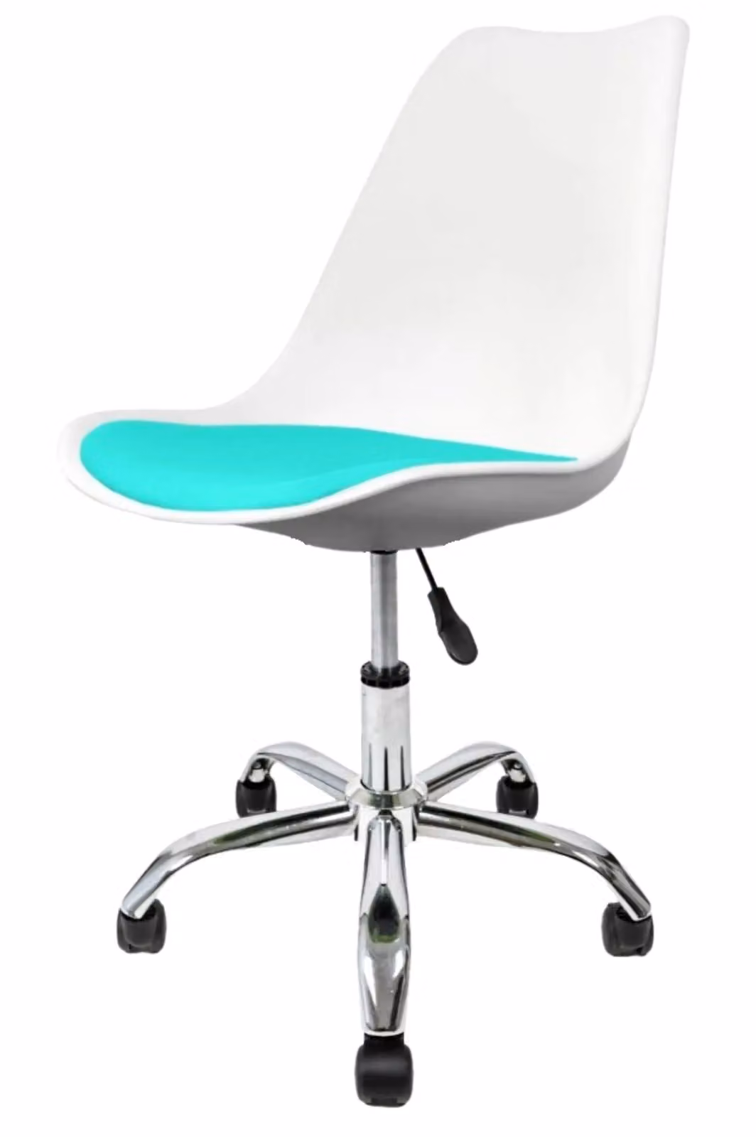 Fusion Living Soho Plastic Dining Chair with Swivel Base in Turquoise – 2