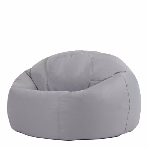 ICON Grey Teen Bean Bag Chair with Removable Cover and Filling Included
