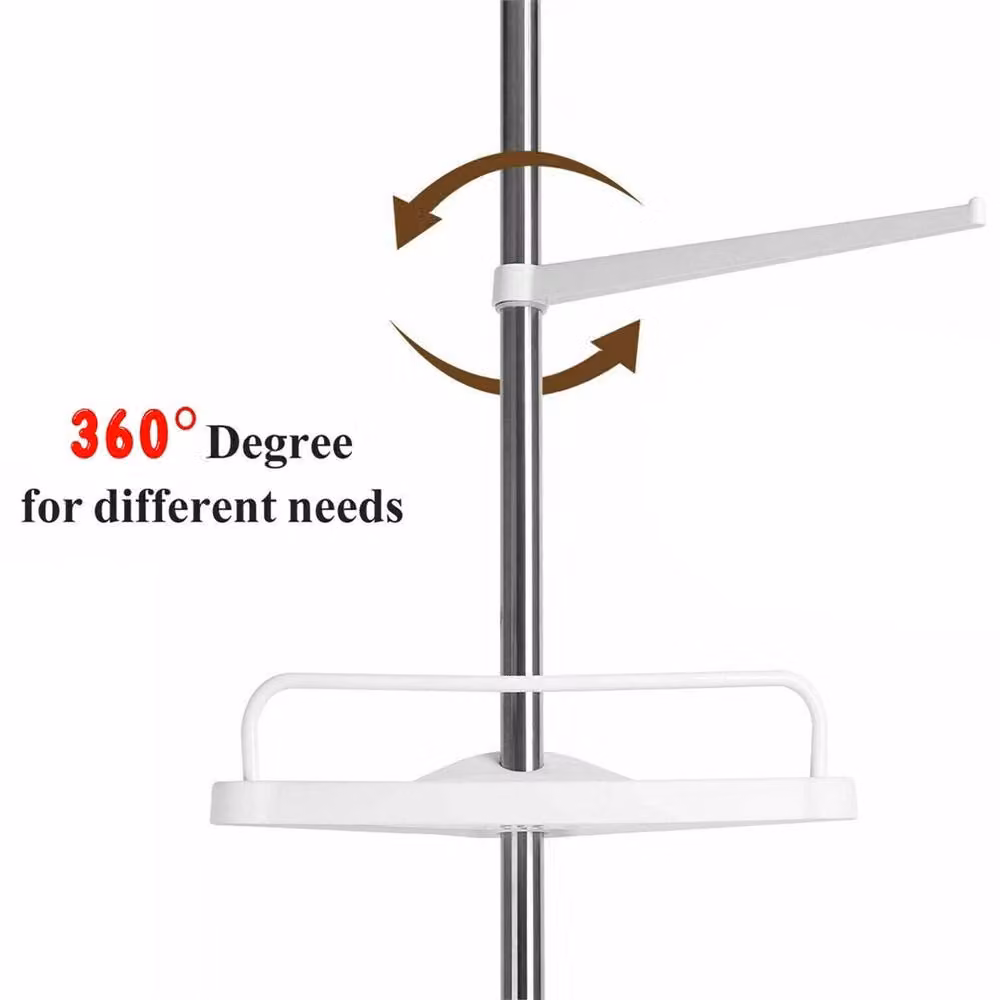 Havendro Adjustable Corner Shower Caddy Storage Organizer in White – 2