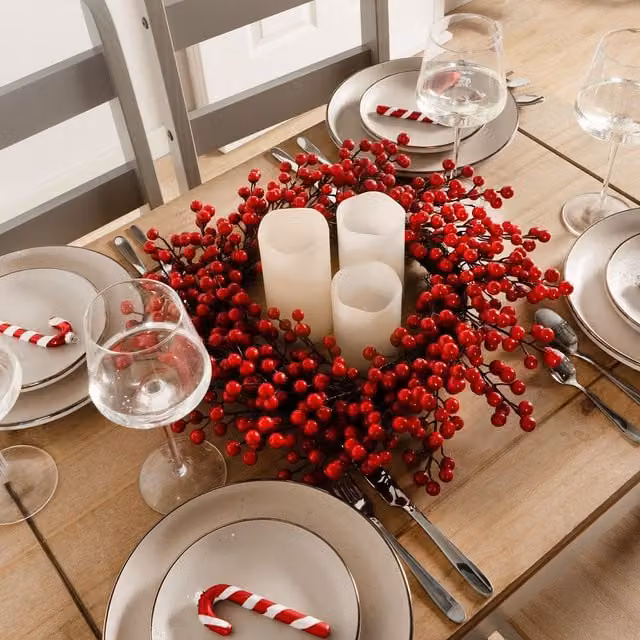 OHS Red Artificial Floral Wreath for Hanging Home and Party Decorations – 1