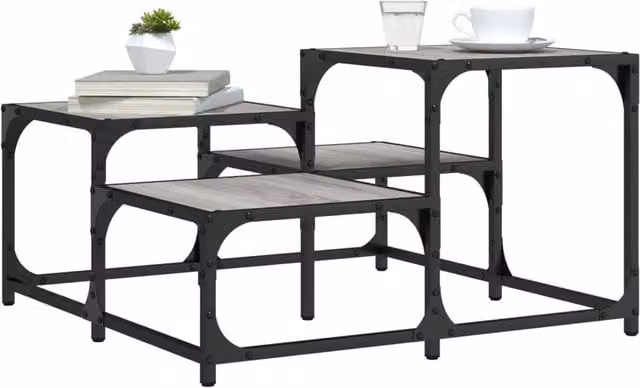 Berkfield Home Grey Sonoma Square Coffee Table W/D/H: 68 x 68 x 40 cm – 1