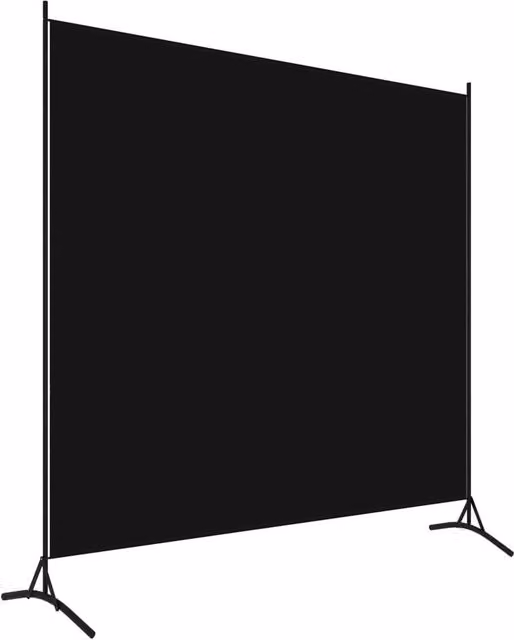 Berkfield Home 1-Panel Room Divider in Black, H 175 cm x W 180 cm – 1