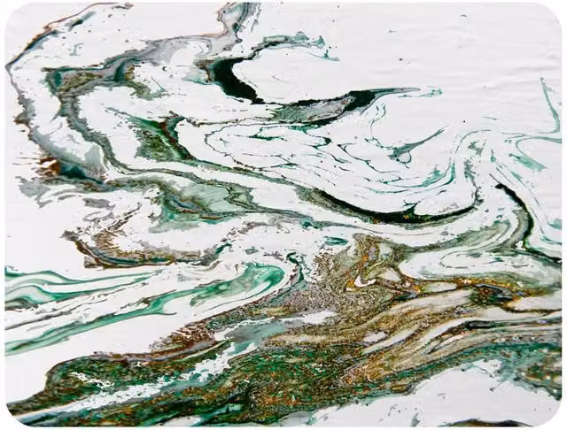 Benjamin Tate Design Green and Gold Marble Fleece Blanket, W/D/H: 120 x 150 cm – 2