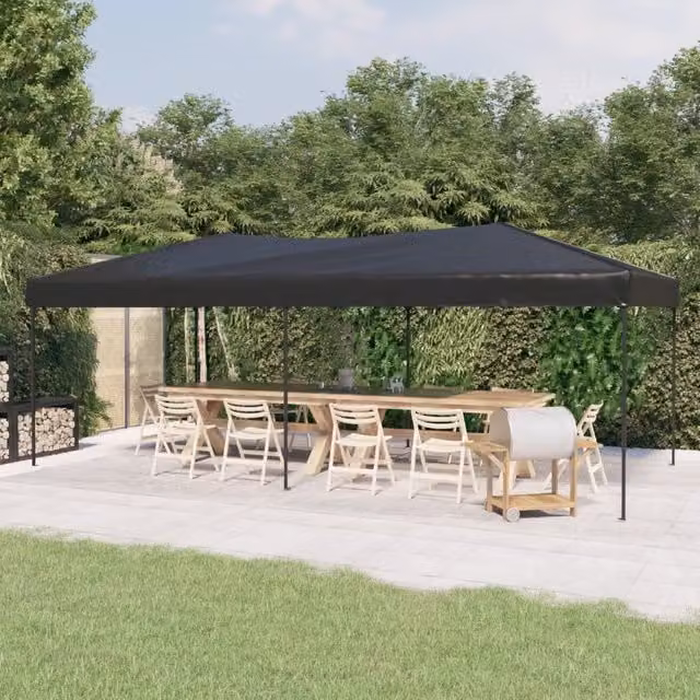 Berkfield Home Folding Party Tent in Anthracite and Black, 3 x 6 m – 1