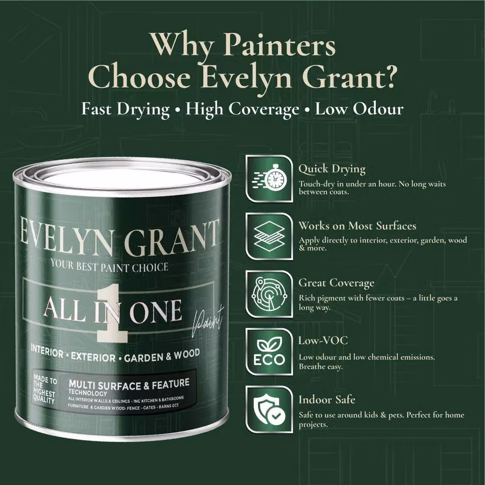 Evelyn Grant All-In-One Multi Surface Indoor and Outdoor Matt Dispersion Paint in Terracotta Tiles, 5 l – 3