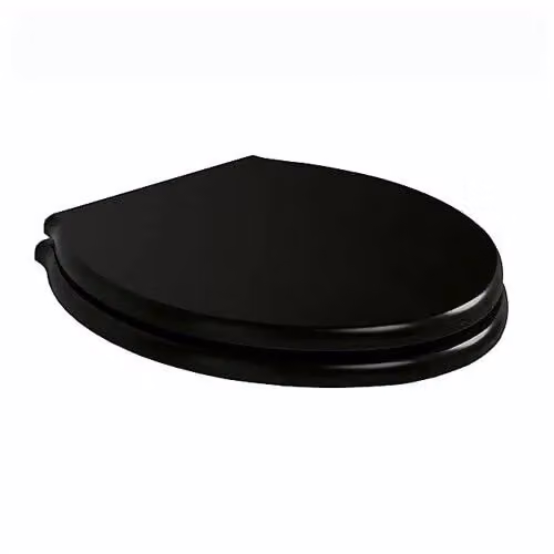 Marco Paul Black Oval Wooden Toilet Seat with Fittings, Diameter: 45.72 cm – 2