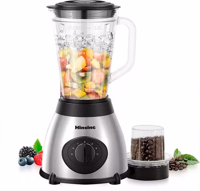 VOGREX 800W Blender and Smoothie Maker with Ice Crusher and Milkshake Mixer in Silver
