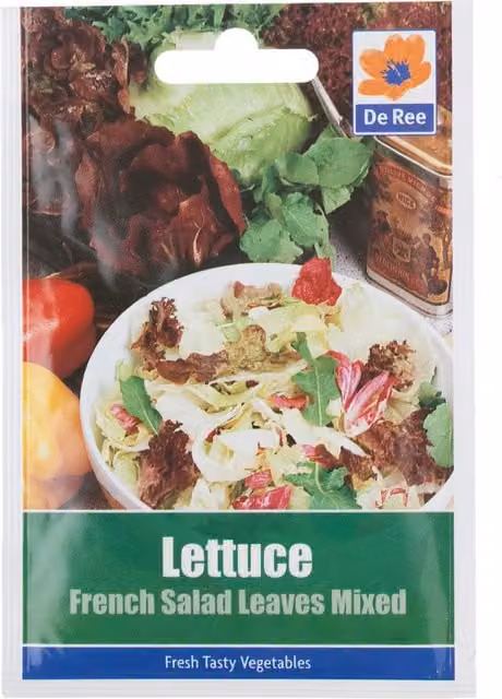 De Ree Mixed Lettuce Salad Leaves Seed Packet, Purple and Multicolour Variety