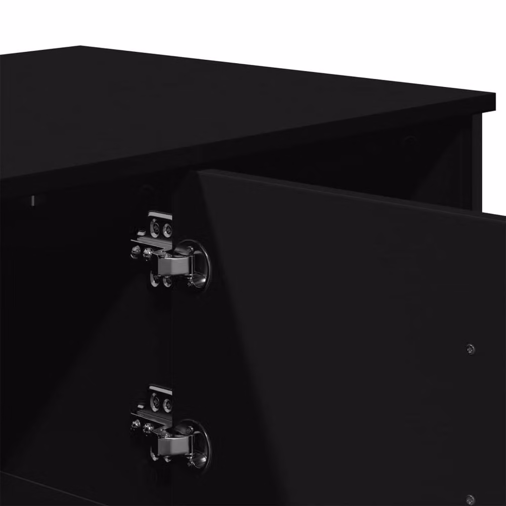 Berkfield Home Modern Black Rectangular Coffee Table in Engineered Wood, W: 100 cm, D: 51 cm, H: 40 cm – 7
