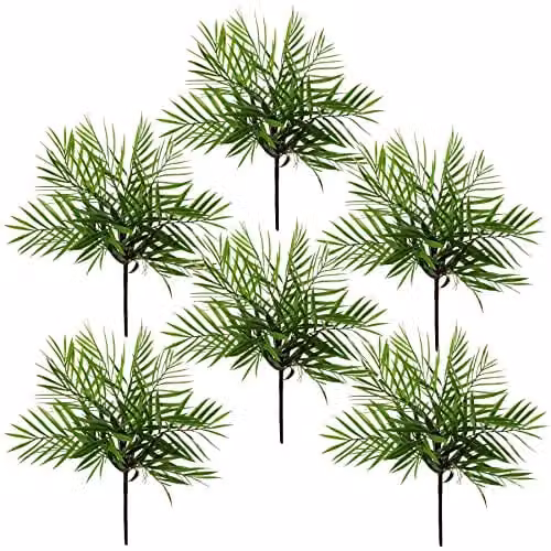 Leaf Design Green Artificial Hanging Plants Multipack, 6 x 40 cm