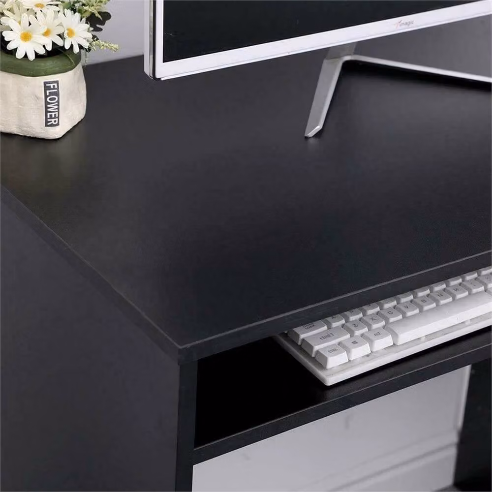 Nordara Black Matt Computer Desk and Modern Office Workstation – 3