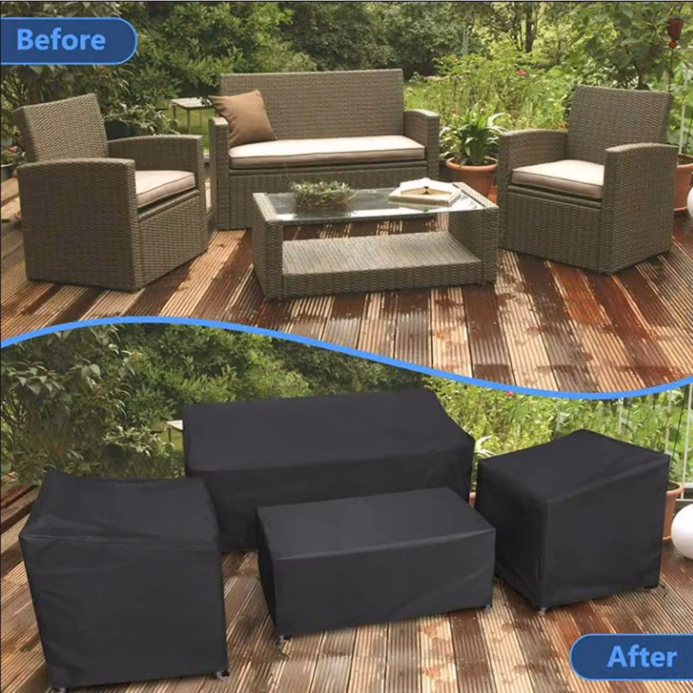 Lovii Waterproof Black Outdoor Garden Table Furniture Cover – 3