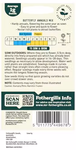 Mr Fothergill's Oh Sow Simple Butterfly Attracting Multicolour Flower Seed Mix – 2