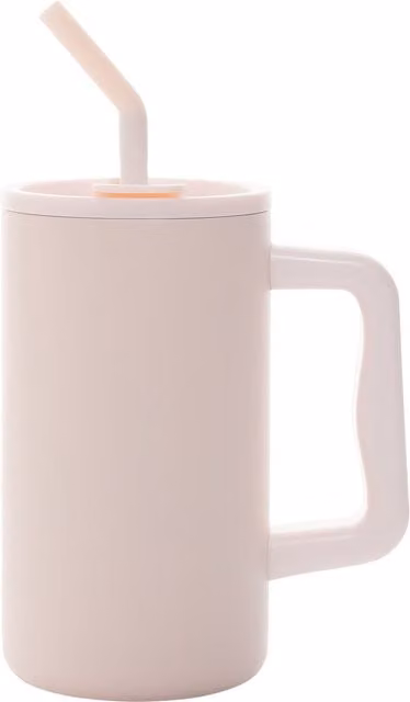 XD Design Cube Stainless Steel Travel Mug with Lid, Pink, 800ml