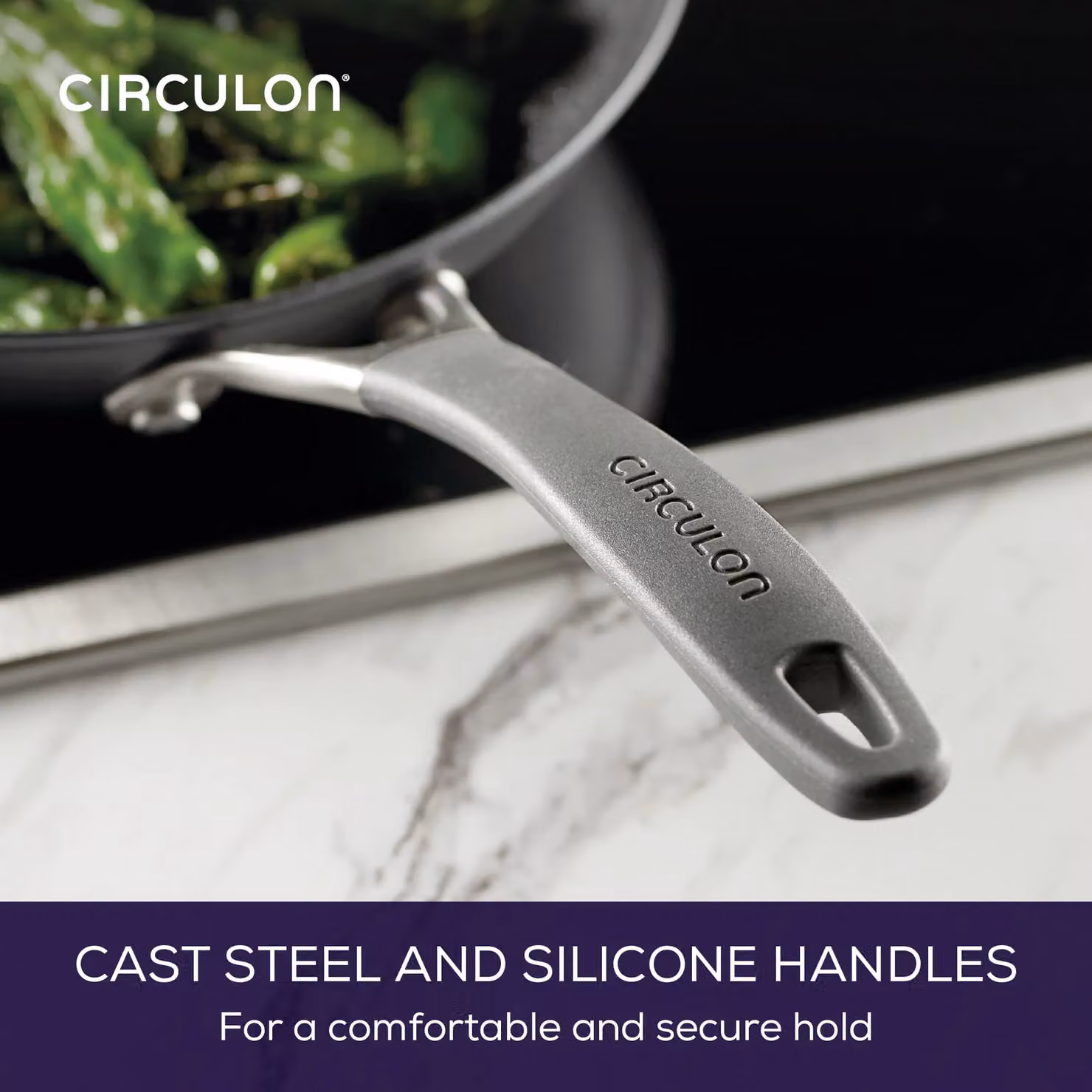 Circulon ScratchDefense Extreme Non Stick Frying Pan, Grey, 30 cm – 3