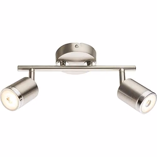 Globo Lighting Comore Twin LED Ceiling Spotlight in Silver and Grey – 1