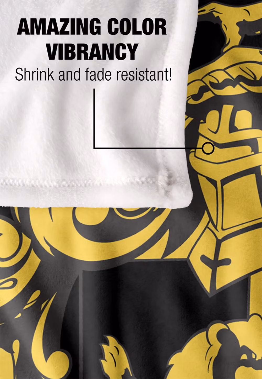 LOGOVISION Harry Potter Hufflepuff Crest 3 Soft Fleece Throw Blanket, White and Multicolour, W/D: 152 x 127 cm – 7