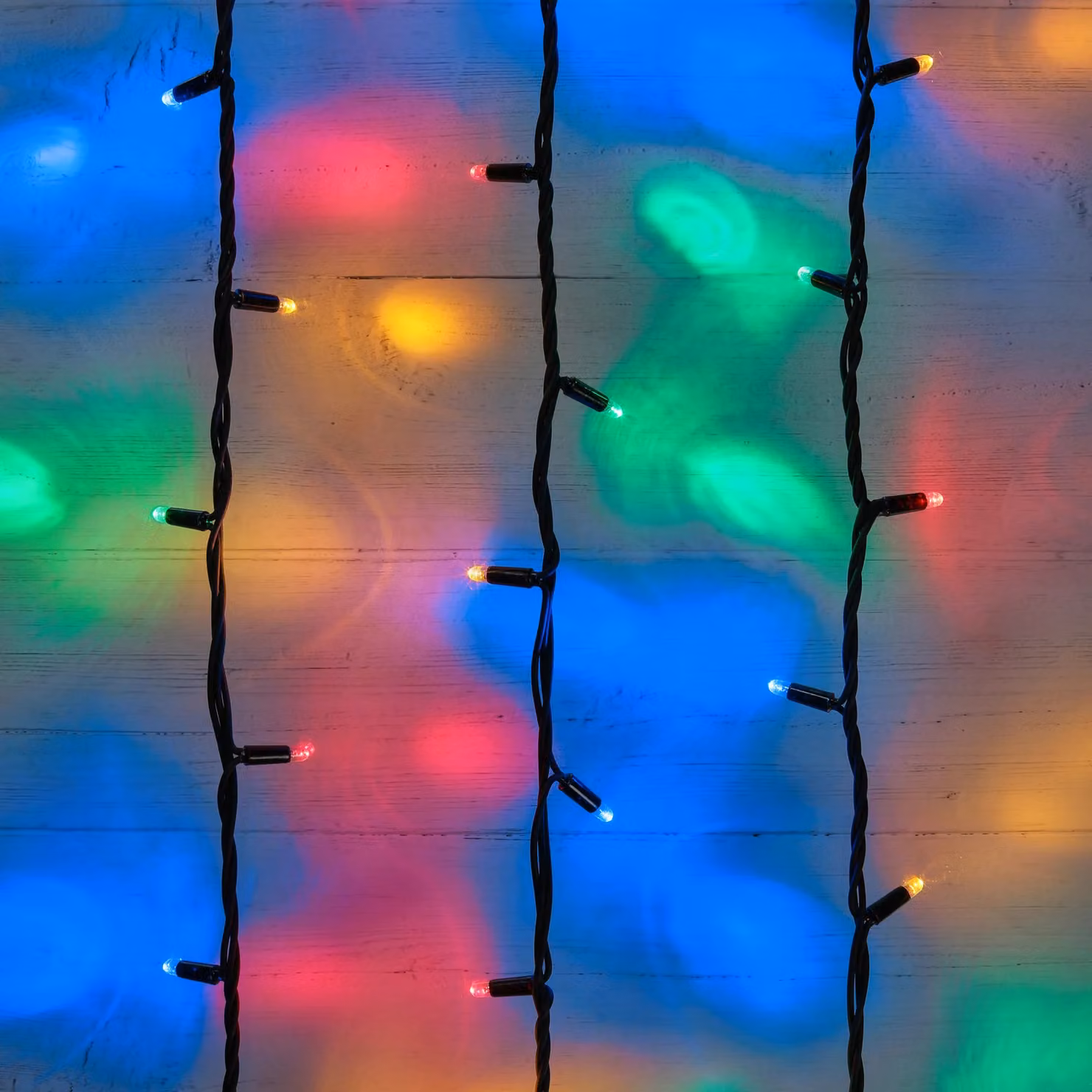 Plus Connect Multi Coloured Connectable LED Fairy Lights with Black Cable