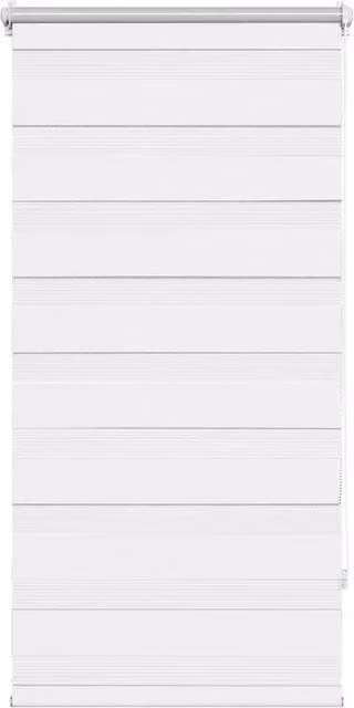 Berkfield Home White Zebra Day and Night Blind, W: 80 cm, H: 150 cm