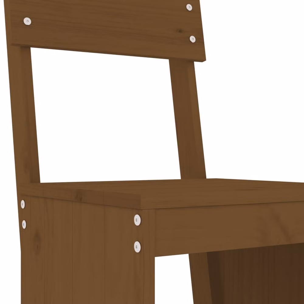 Berkfield Home Beautiful Bar Stools, Set of 2, Honey Brown Solid Pine Wood, W/D/H: 40 x 48.5 x 115.5 cm – 5