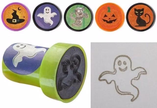 KDMD Mini Halloween Self-Inking Stampers, 48 Pack, Multicolour