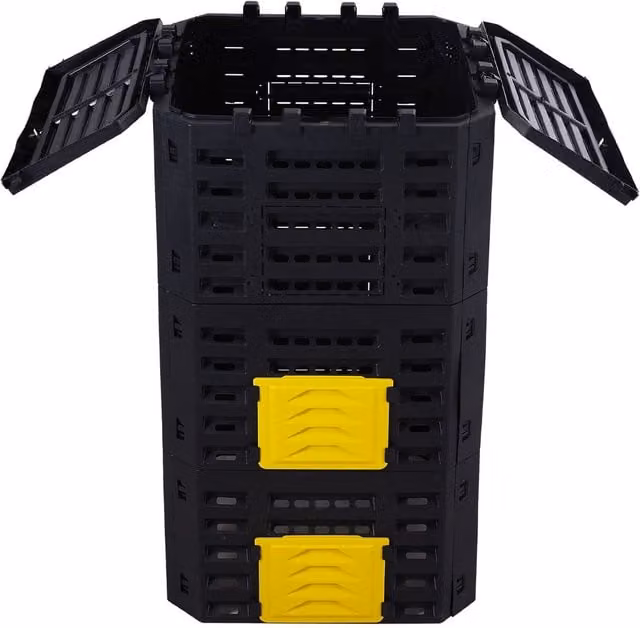 Living and Home 500L Large Outdoor Garden Compost Bin in Yellow – 1