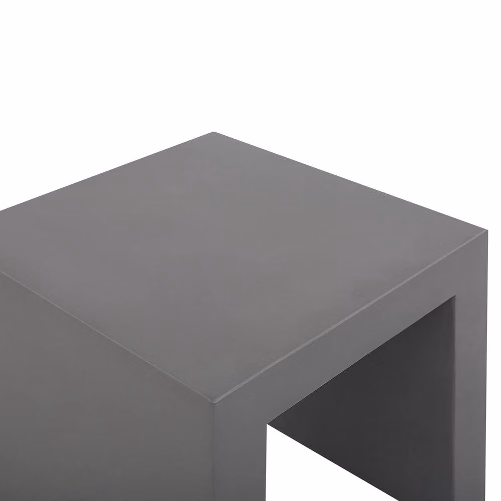 Wyld and Coco Set of 2 Grey Concrete and Metal Industrial Garden Stools – 5
