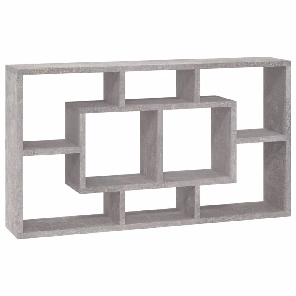 Berkfield Home Wall Mounted 8 Compartment Display Shelf in Grey – 3