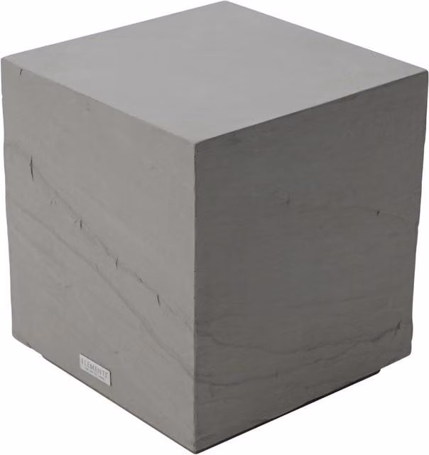 Elementi Colorado GRC Square Side Table in Matt Grey Concrete