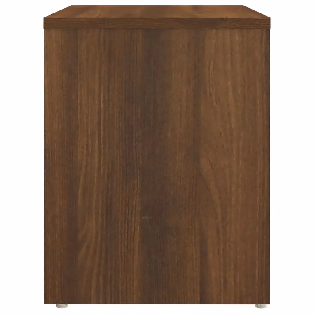 Berkfield Home Set of 2 Modern Brown Oak Bedside Cabinets, W/D/H: 40 x 30 x 40 cm – 5