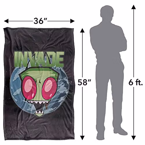 Invader Zim Silky Touch Super Soft Fleece Throw Blanket, Multicolour, W: 91 cm, L: 147 cm – 2