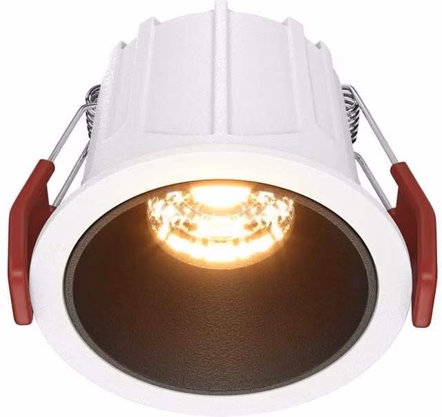 Netlighting Alfa Round Recessed LED Downlight in White and Black, 2700K Warm White, 500lm – 1