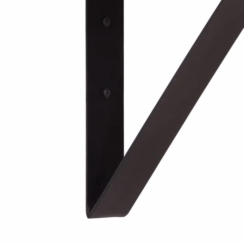 Berkfield Home Wall Mounted Industrial Mango Wood and Iron Shelf in Brown, W: 40 cm, D: 30 cm, H: 32 cm – 4