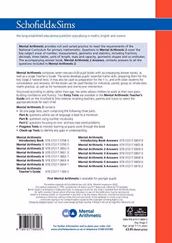 Schofield & Sims Mental Arithmetic 2: Arithmetic, Number Vocabulary and Problem Solving for Year 4, Ages 8-9 – 2