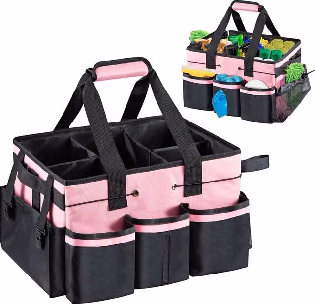 Nordara Large Pink Polyester Tool Bag with Adjustable Strap – 1